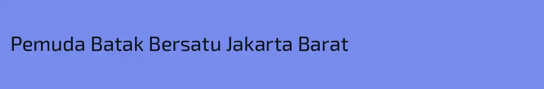 Pemuda Batak Bersatu Jakarta Barat